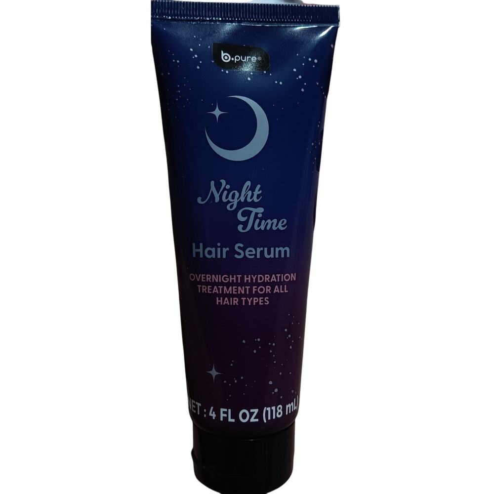 Night Time Hair Serum b.pure 4 fl.oz Overnight Hydration Treatment NEW